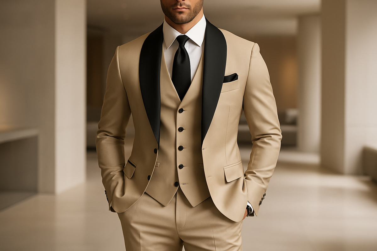 Step into Elegance with Our Champagne Colored Suit