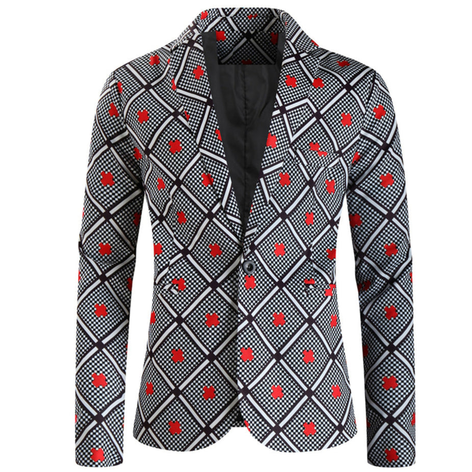 Men’s Elegant Pattern Blazer #X329 - Blazers | Multicolour / M