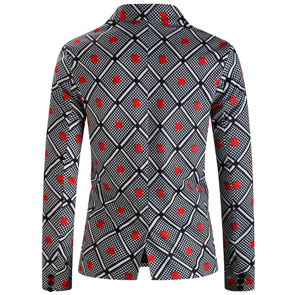 Men’s Elegant Pattern Blazer #X329 - Blazers | Multicolour / M