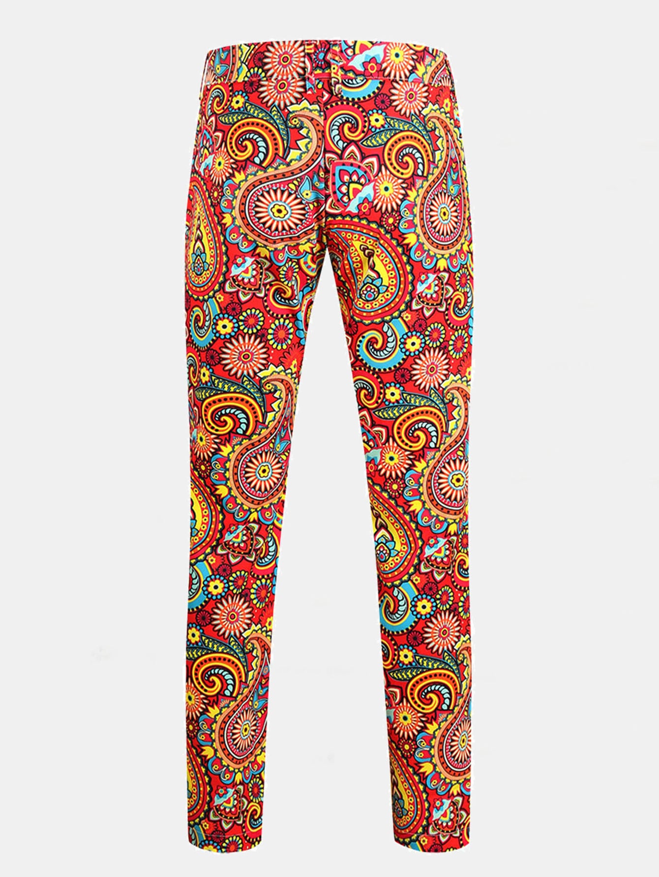 Men’s Paisley Print Pants – Bold Street Style Casual Trousers