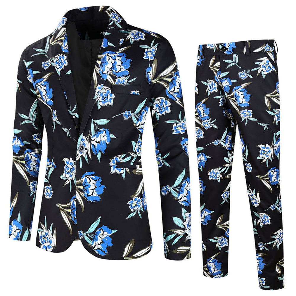 Men's Floral Print Elegant Suit #2TZ182 - Suits | Multicolour / M