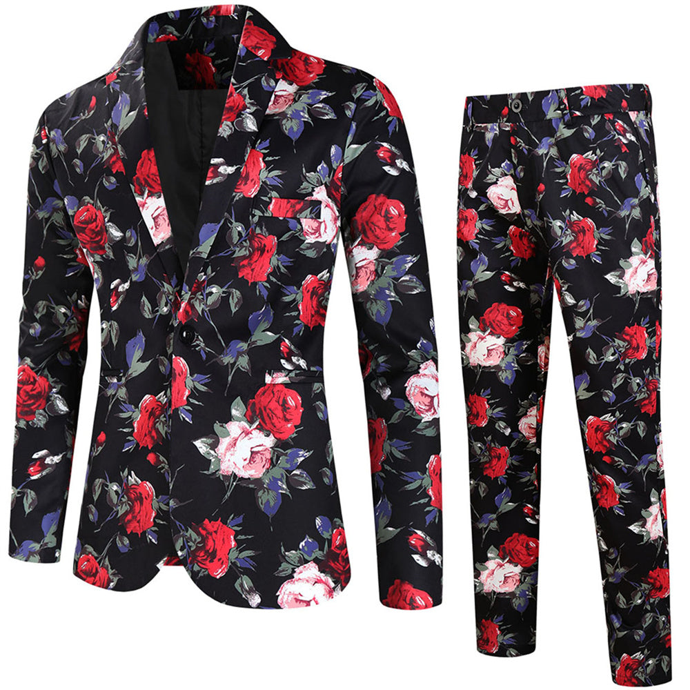 Men's Floral Print Suit #2TZ180 - Suits | Multicolour / M