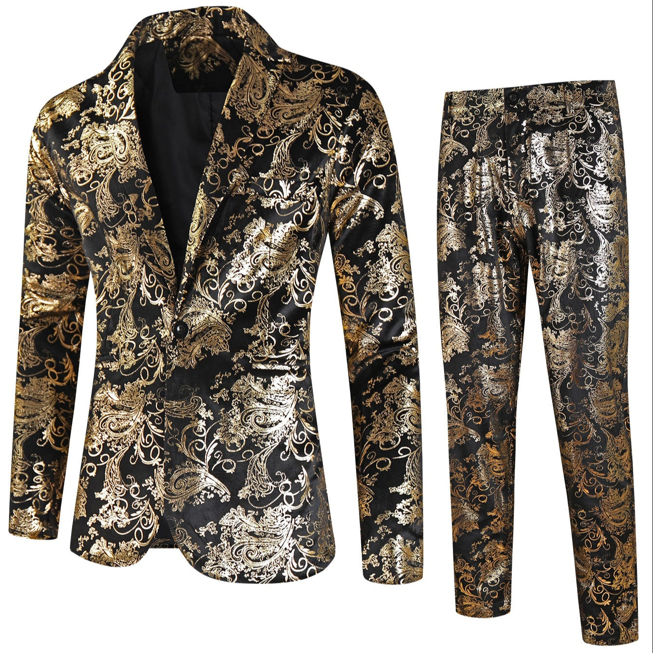 Men's Royal Gilded Suit #2TZ-XX2590 - Suits | Multicolor / M