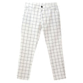 Men's Elegant Plaid Pants #XK6001 - Pants | White / S
