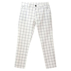 Men's Elegant Plaid Pants #XK6001 - Pants | White / S