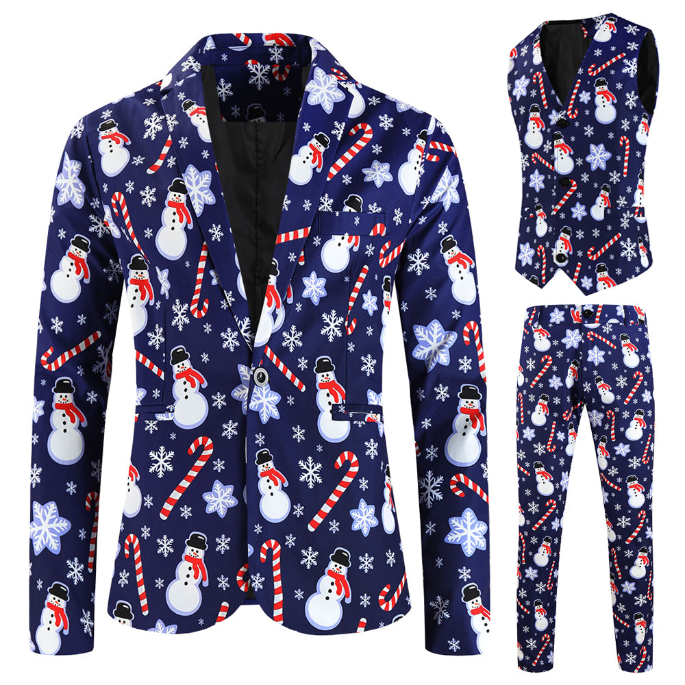 Men's Christmas Three Piece Suit #3TZMK656 - Suits | Multicolour / M