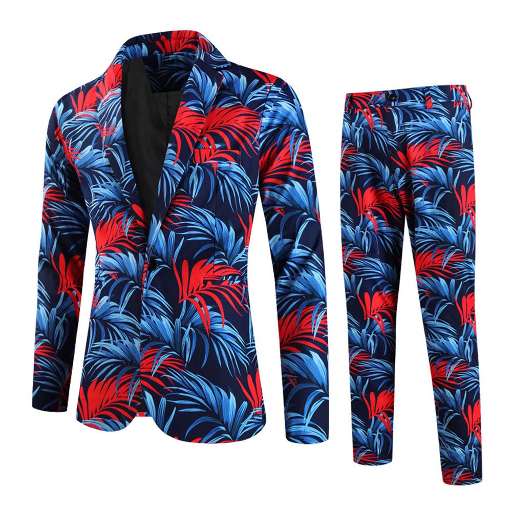Men's Print Suit #2TZ2504 - Suits | Multicolour / M
