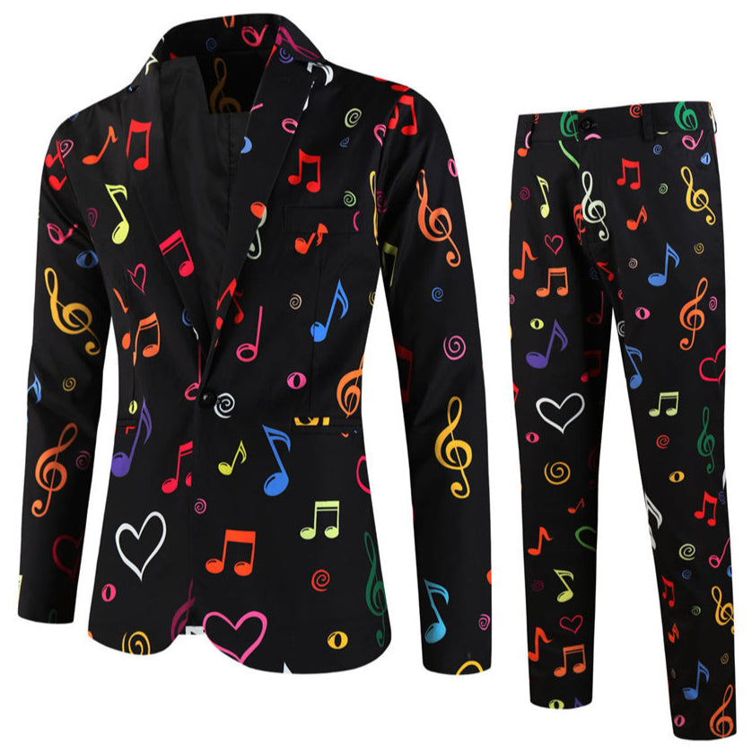 Men's Colorful Printed Suit #2TZ-XX1135 - Suits | Multicolour / M