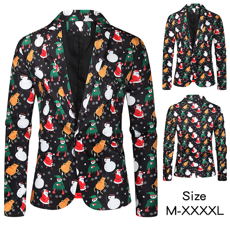 Men's Colorful Printed Blazer #X41 - Blazers | Multicolour / M