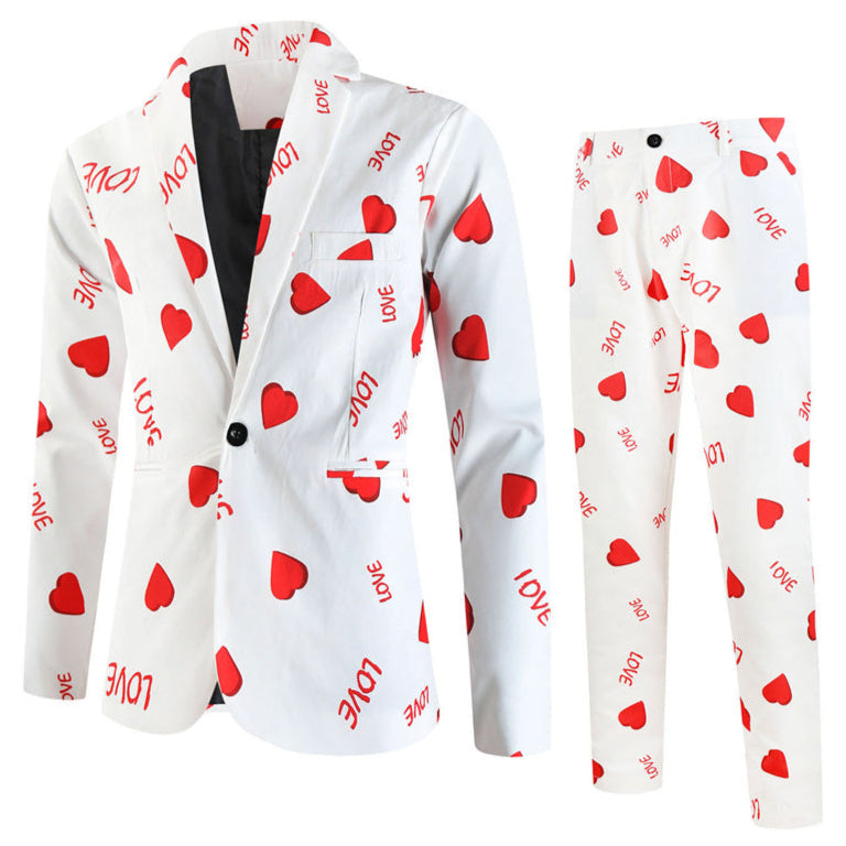 Men's Romantic Printed Suit #2TZ-XX241 - Suits | Multicolour / M