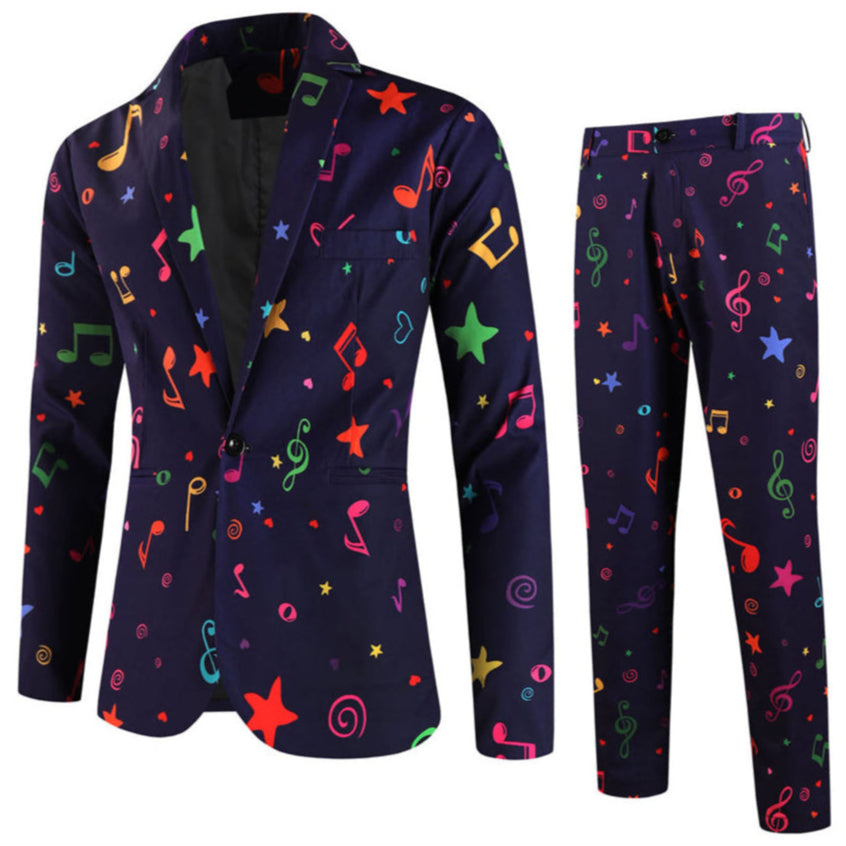 Men's Printed Suit #2TZ-XX1131 - Suits | Multicolour / M