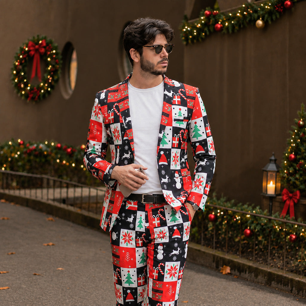 Christmas Printed Suit