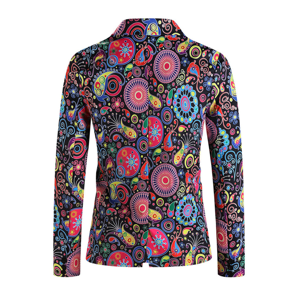 Men's Bold Print Blazer #X1213 - Blazers | Multicolour / M