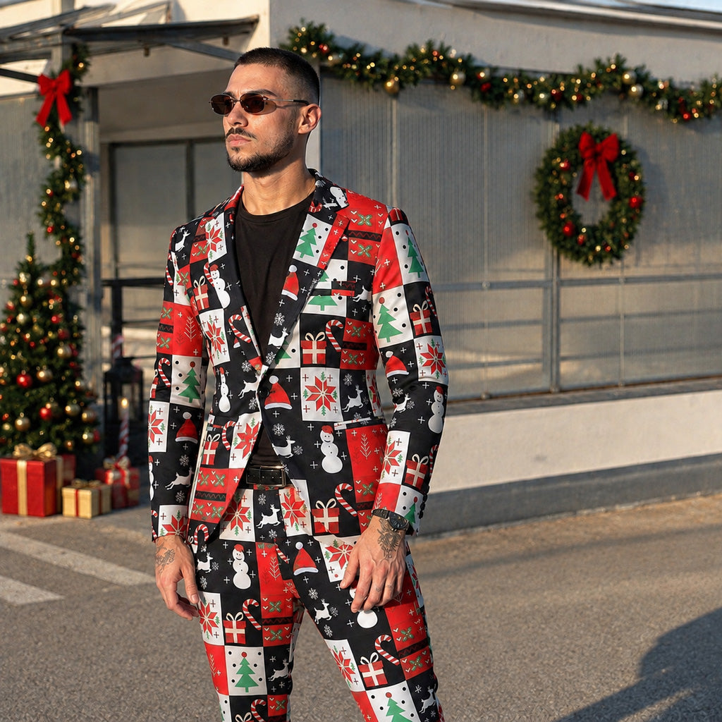 Christmas Printed Suit