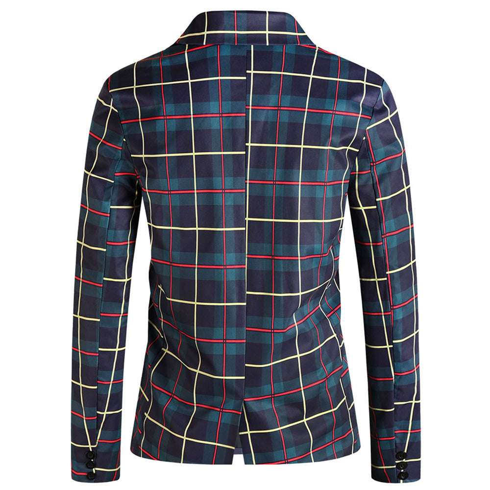 Men's Classic Check Blazer #X6205 - Blazers | Multicolour / M