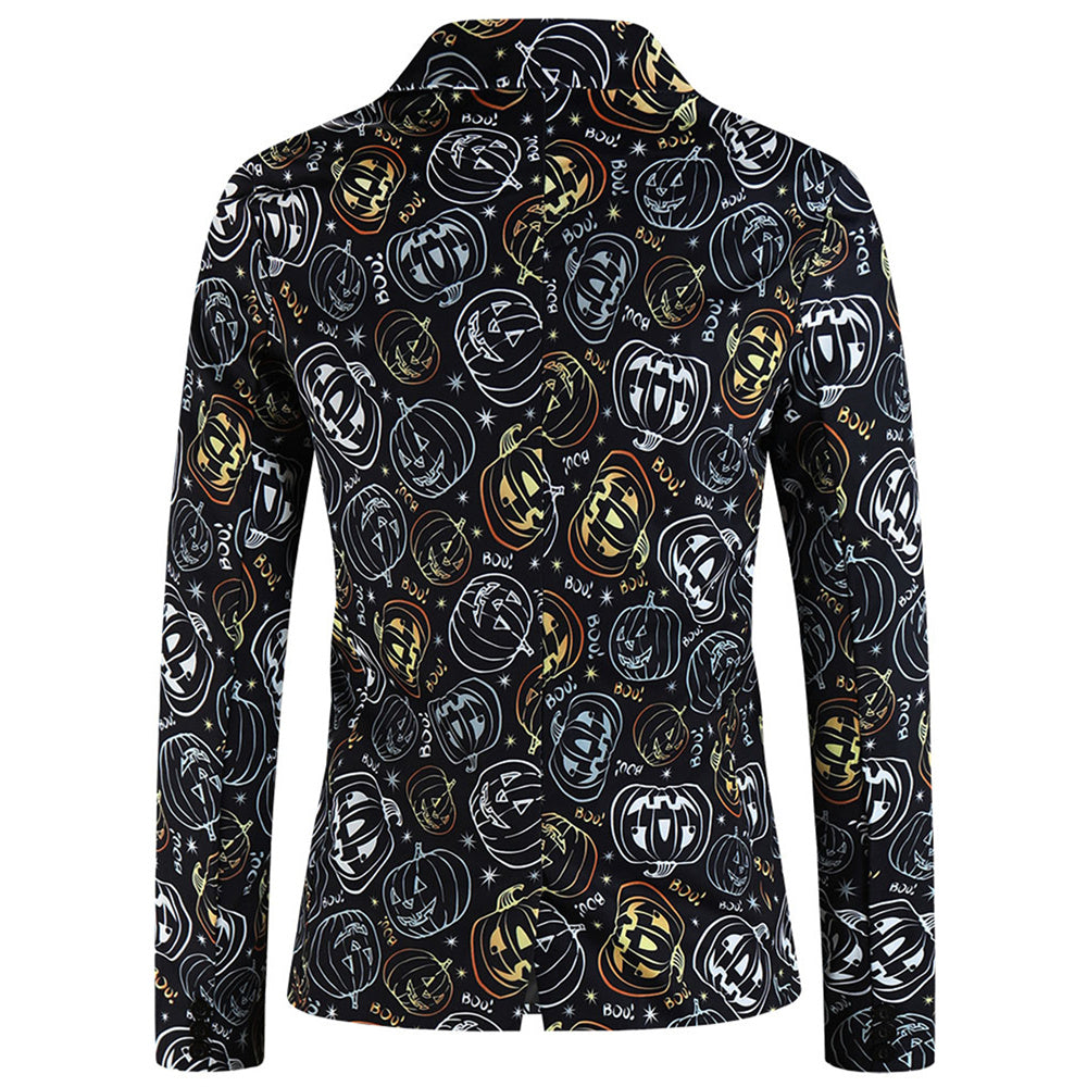 Men's Colorful Pumpkin Blazer #X122 - Blazers | Multicolour / M