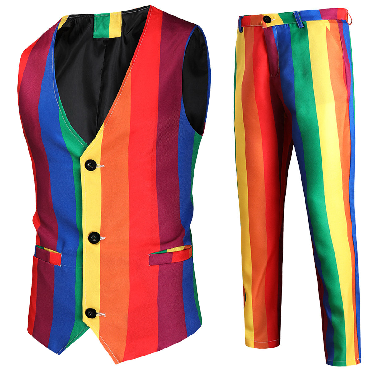 Men's Rainbow Vest Suit - Vests | Rainbow / M