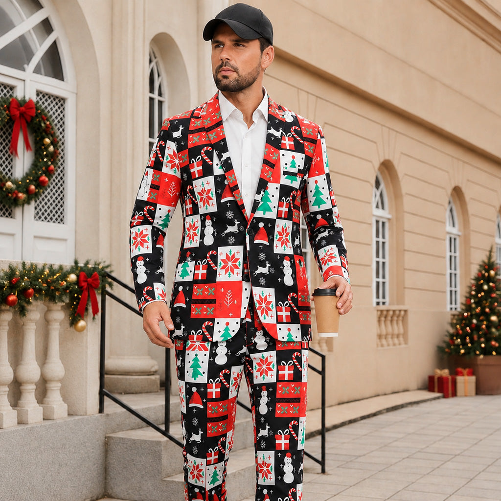 Christmas Printed Suit