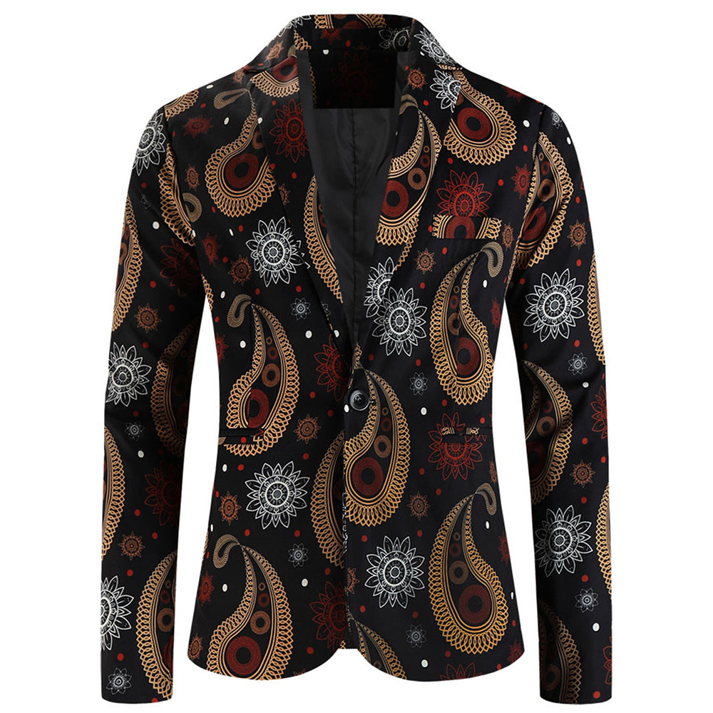 Men's Vintage Art Blazer #X6105 - Blazers | Multicolour / M