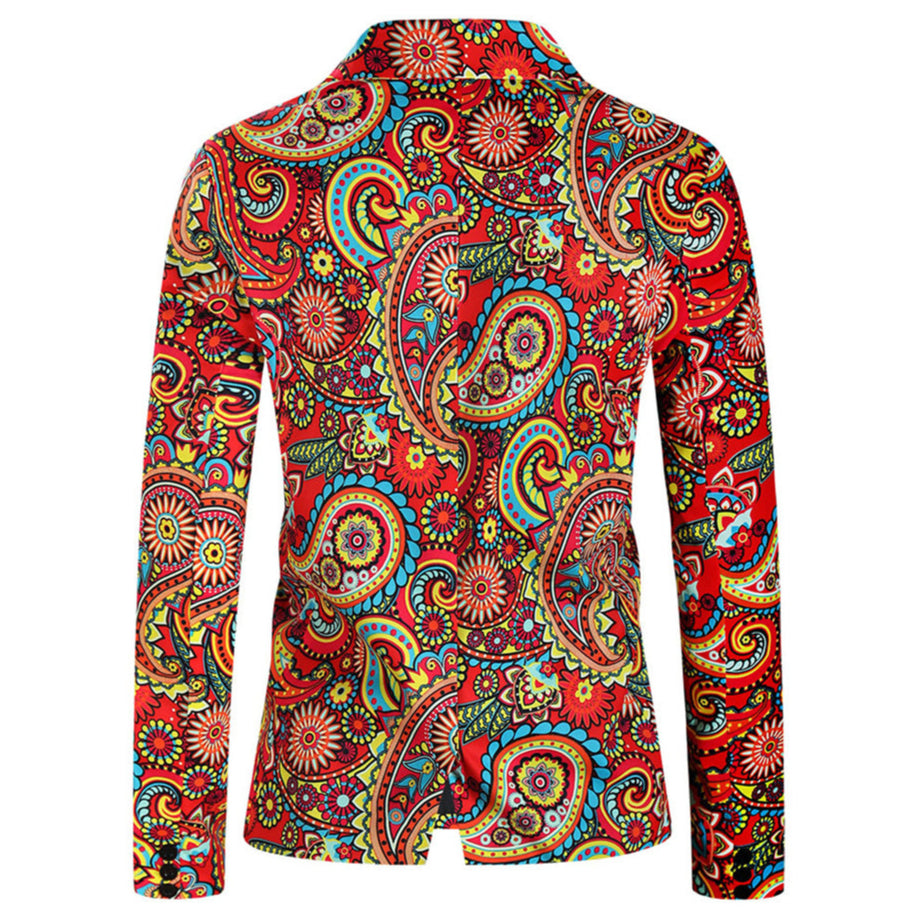Men's Colorful Paisley Blazer #X320 - Blazers | Multicolour / M