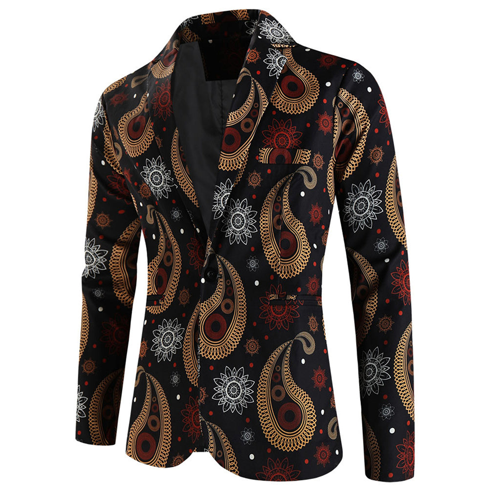 Men's Vintage Art Blazer #X6105 - Blazers | Multicolour / M