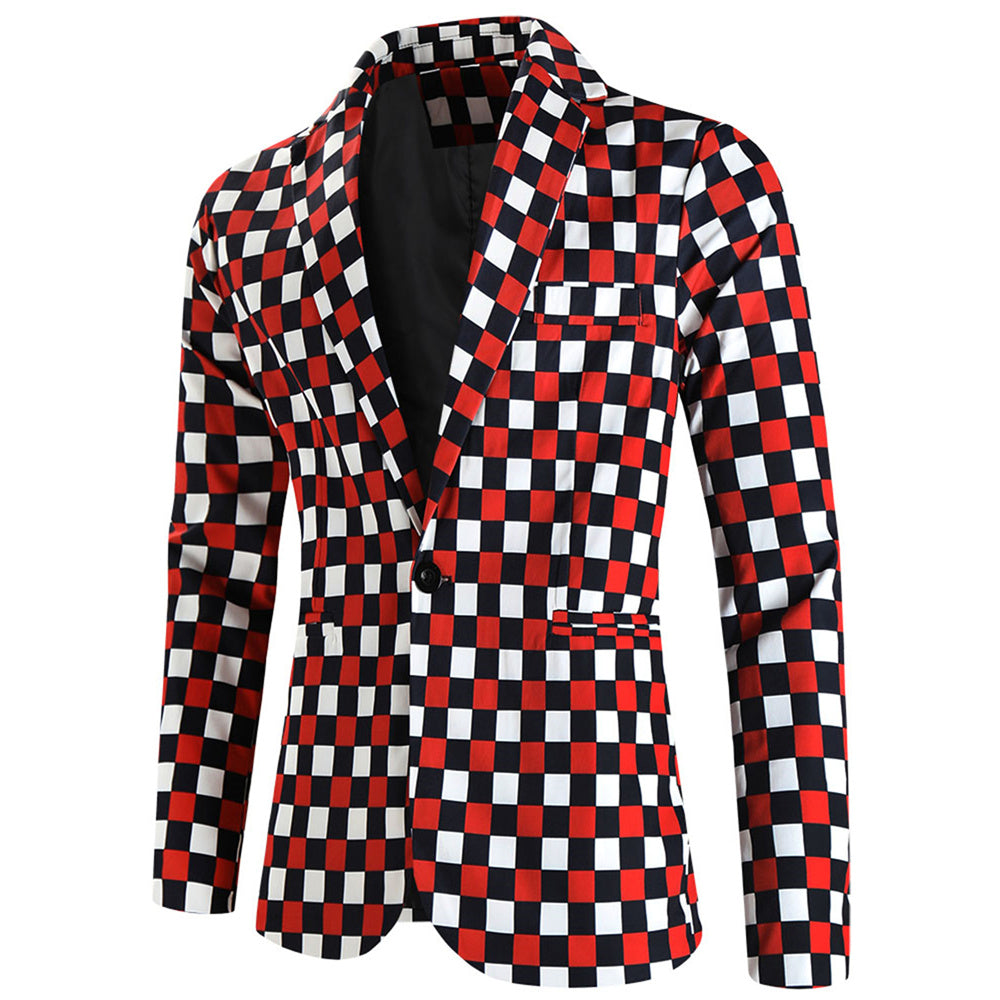 Men's Vintage Check Blazer #X6103 - Blazers | Multicolour / M