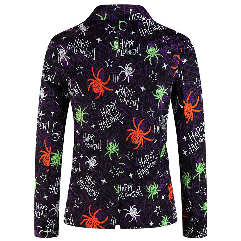 Men's Spider Print Blazer #X123 - Blazers | Multicolour / M