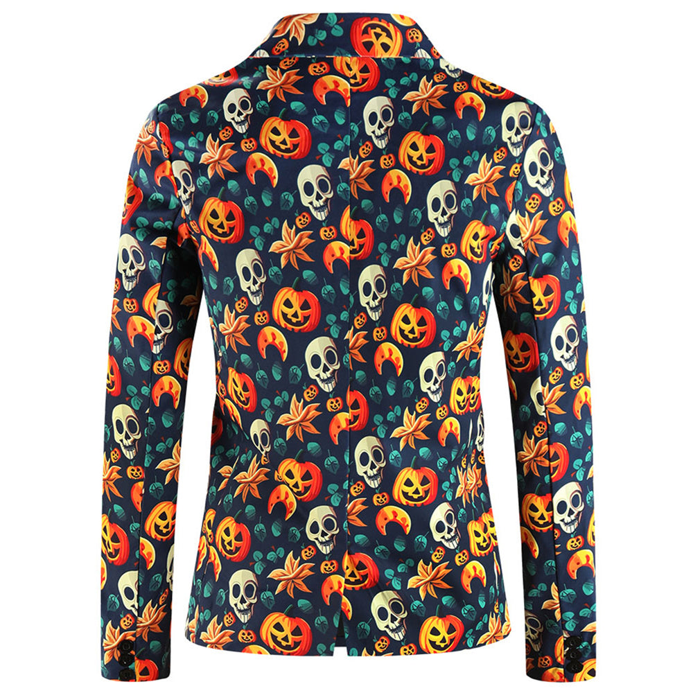 Men's Halloween Pumpkin Blazer #X125 - Blazers | Multicolour / M
