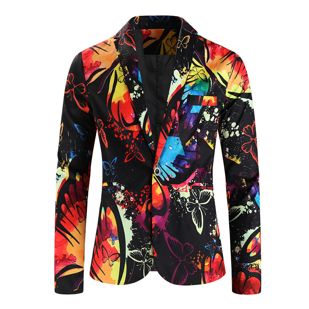 Men’s Colorful Floral Blazer #X1208 - Blazers | Multicolour / M