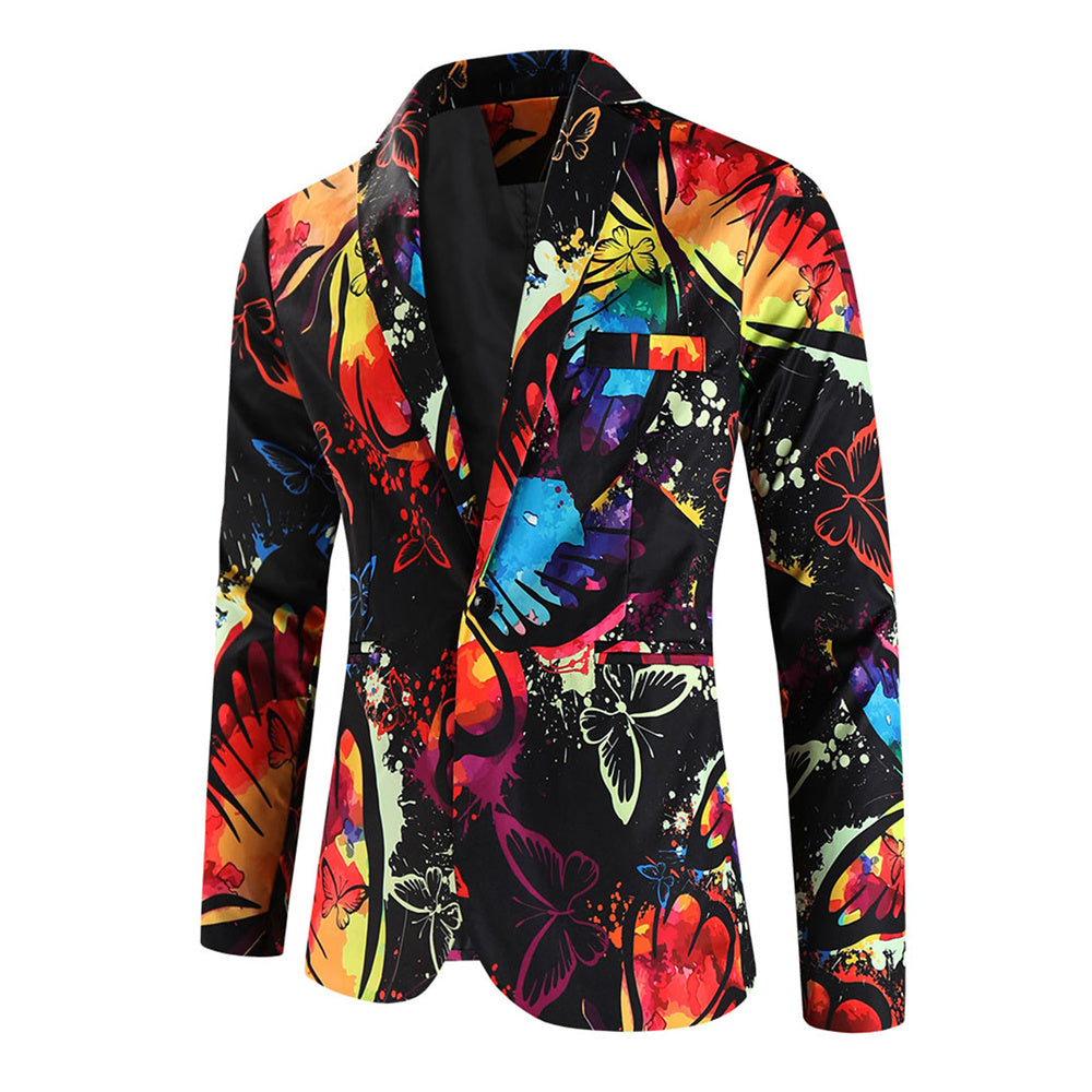 Men’s Colorful Floral Blazer #X1208 - Blazers | Multicolour / M