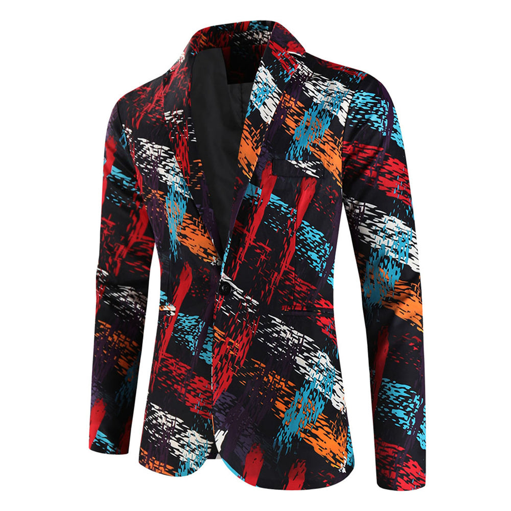 Men's Bold Print Blazer #X1209 - Blazers | Multicolour / M