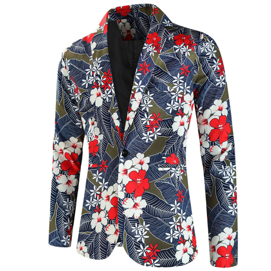 Men's Vintage Colorful Blazer #X315 - Blazers | Multicolour / M
