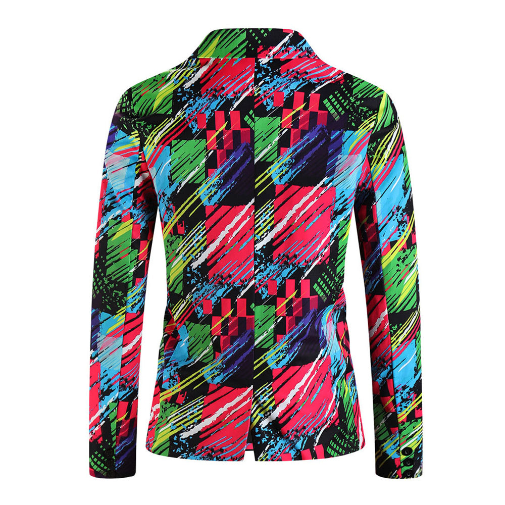 Men's Colorful Gradient Blazer #X1215 - Blazers | Multicolour / M