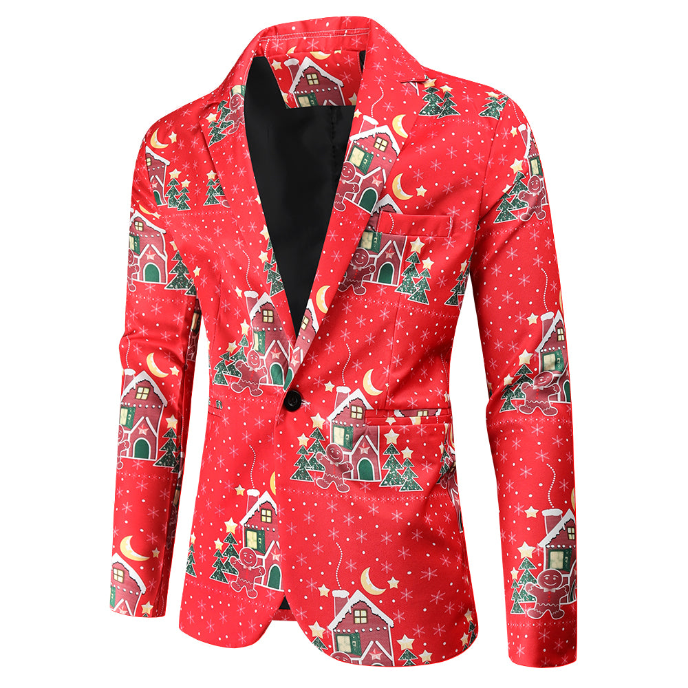 Men's Christmas Three Piece Suit #3TZMK48 - Suits | Burgundy / M