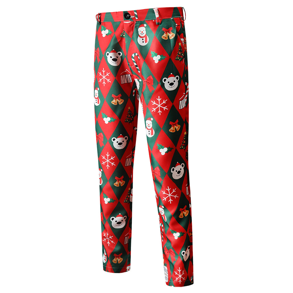 Men's Christmas Three Piece Suit #3TZMK47 - Suits | Multicolour / M