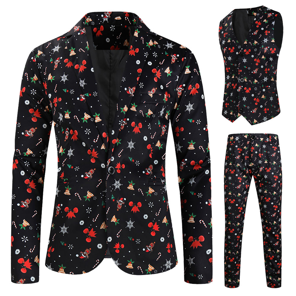 Men's Christmas Three-Piece Suit #3TZMK634 - Suits | Multicolour / M
