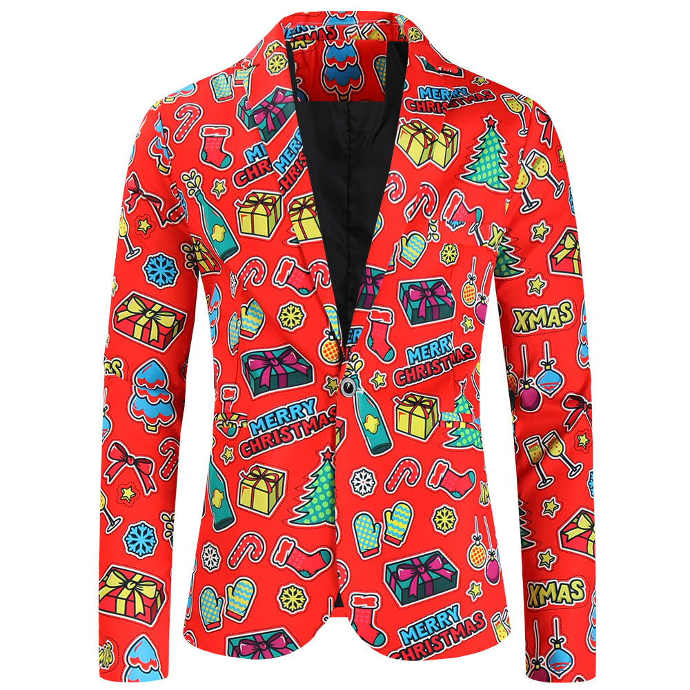 Men's Christmas Three-Piece Suit #3TZMK636 - Suits | Multicolour / M