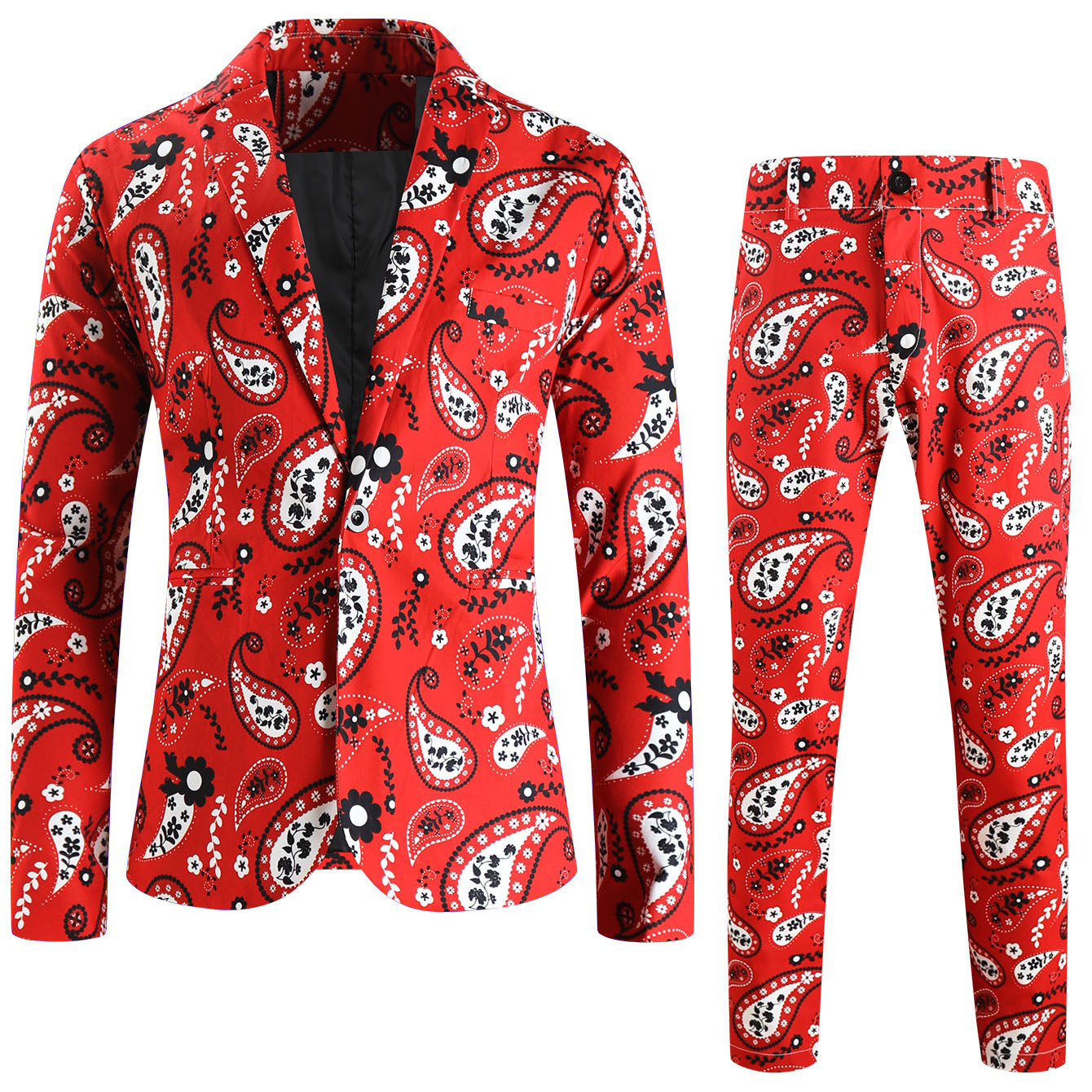 Men's Print Suit #2TZ2523 - Suits | Multicolour / M