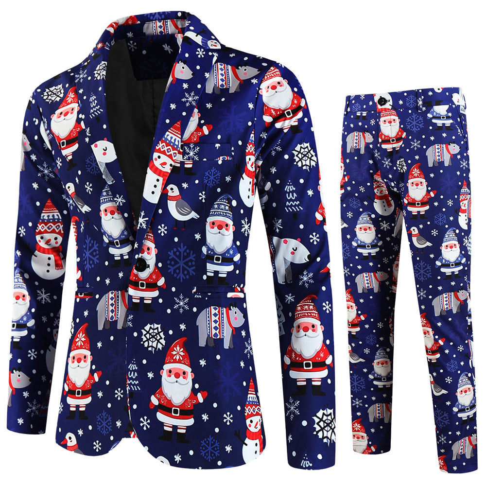 Men's Christmas Printed Suit #2TZ657 - Suits | Multicolour / M
