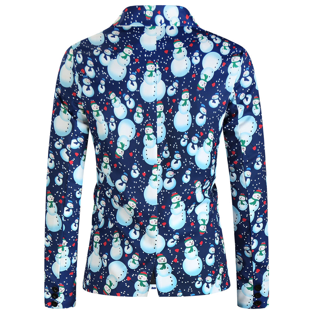 Men's Christmas Three-Piece Suit #3TZMK645 - Suits | Blue / M