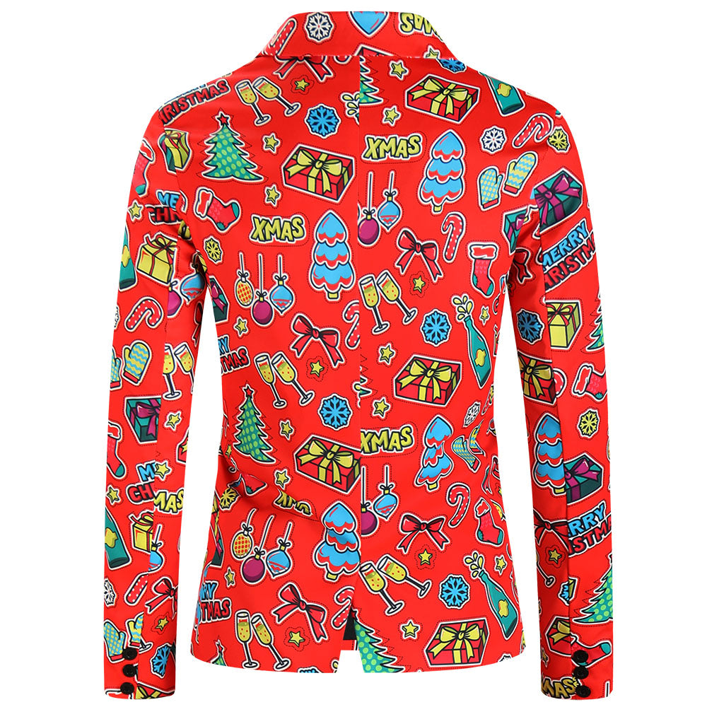 Men's Christmas Three-Piece Suit #3TZMK636 - Suits | Multicolour / M