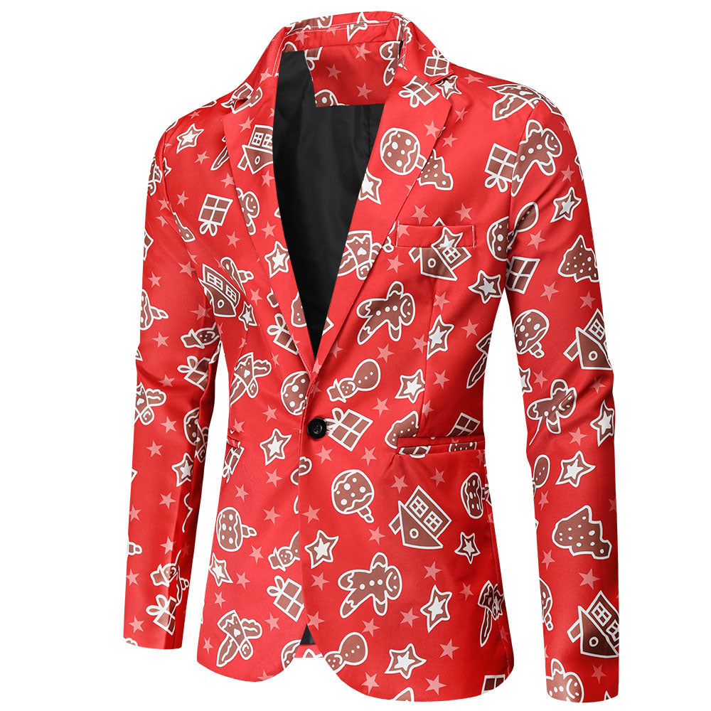 Men's Christmas Three Piece Suit #3TZMK51 - Suits | Burgundy / M