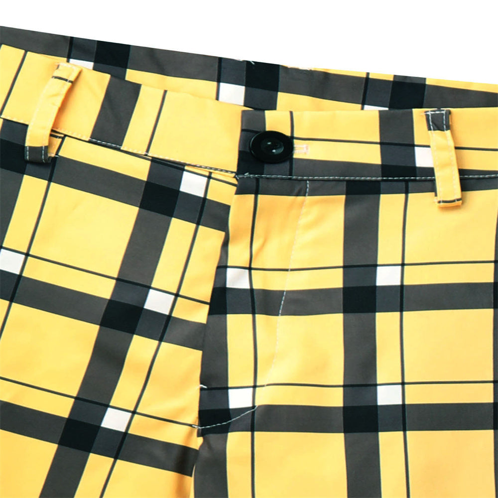 Men’s Timeless Check Pants #XK6020 - Pants | Yellow / S