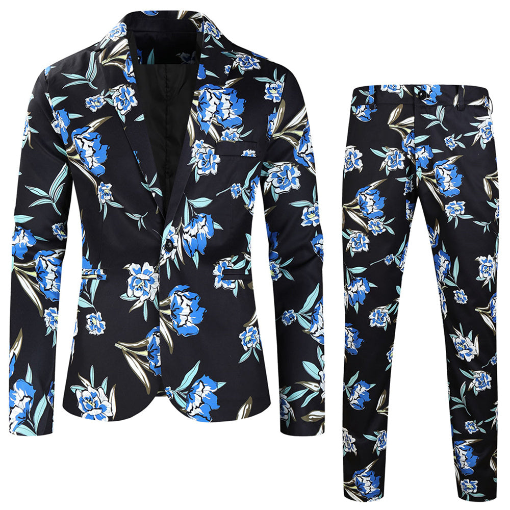 Men's Floral Print Elegant Suit #2TZ182 - Suits | Multicolour / M