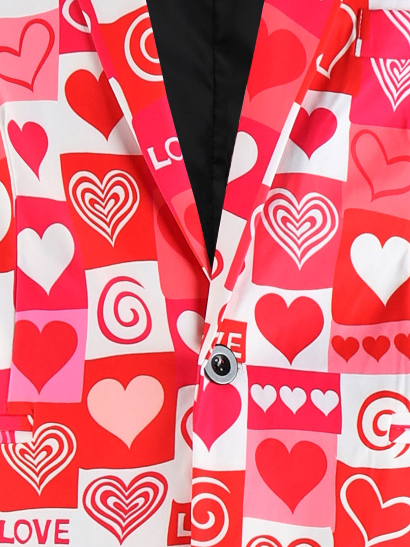 Men's Heart Print Suit #2TZ-XX235 - Suits | Multicolour / M