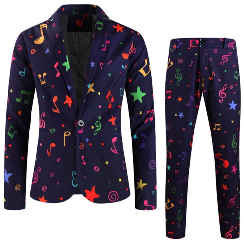 Men's Printed Suit #2TZ-XX1131 - Suits | Multicolour / M