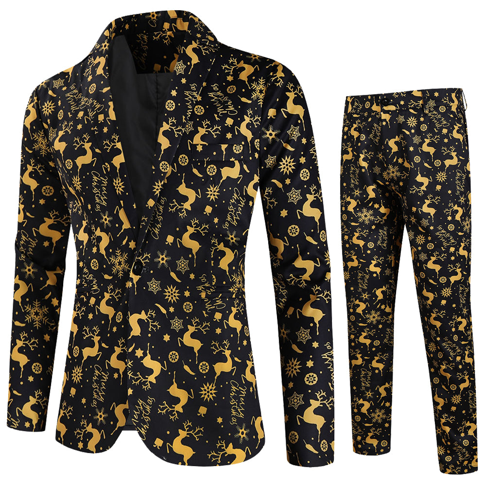 Men's Christmas Printed Suit #2TZ631 - Suits | Multicolour / M