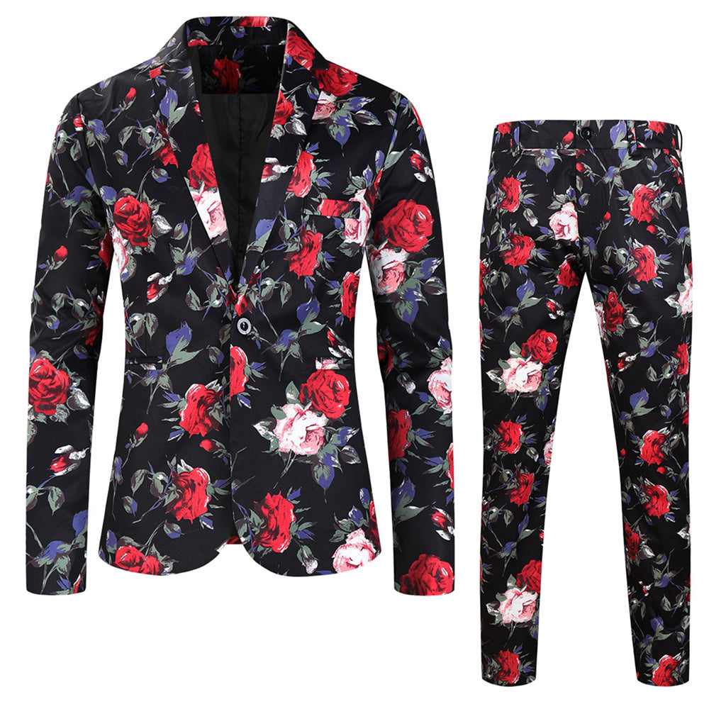 Men's Floral Print Suit #2TZ180 - Suits | Multicolour / M