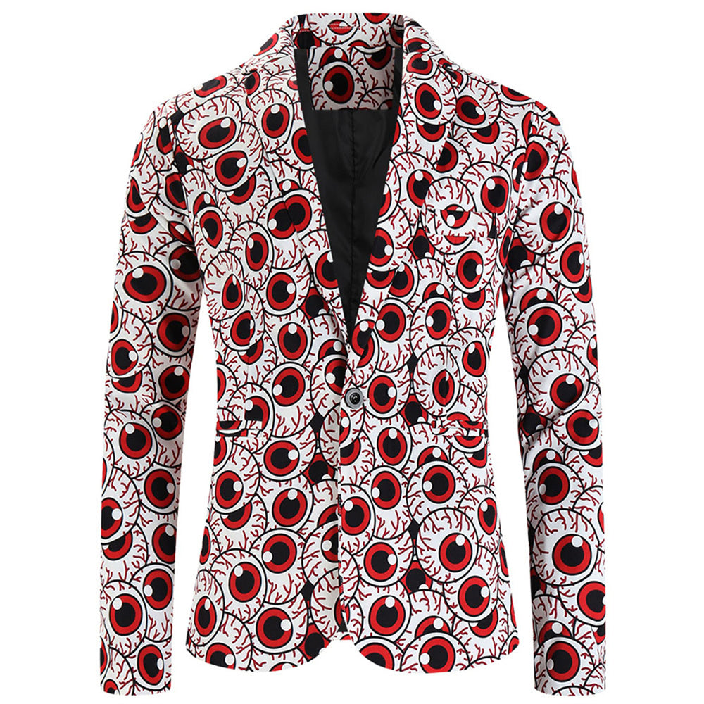 Men's Halloween Eyeball Blazer #X120 - Blazers | Multicolour / M
