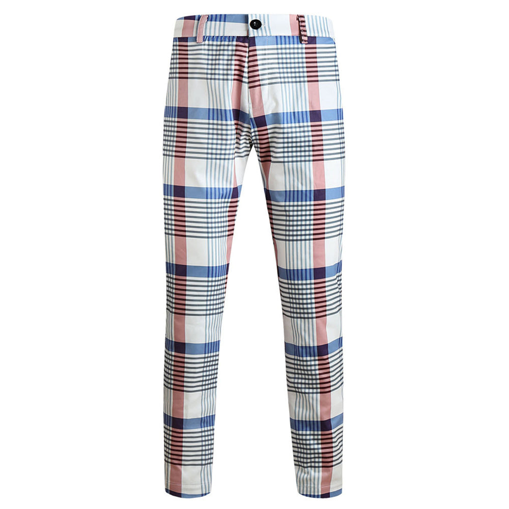 Men's Plaid Check Suit #2TZ6023 - Suits | Multicolour / M